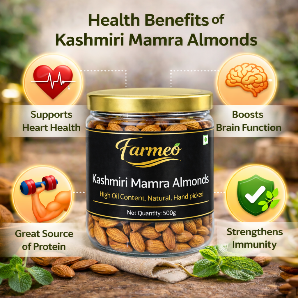 Farmeo Kashmiri Mamra Almonds 500g