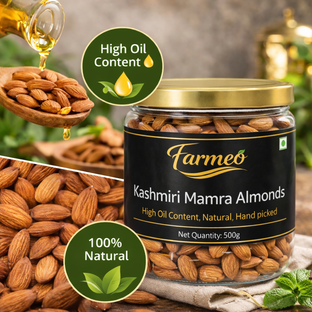 Farmeo Kashmiri Mamra Almonds 500g