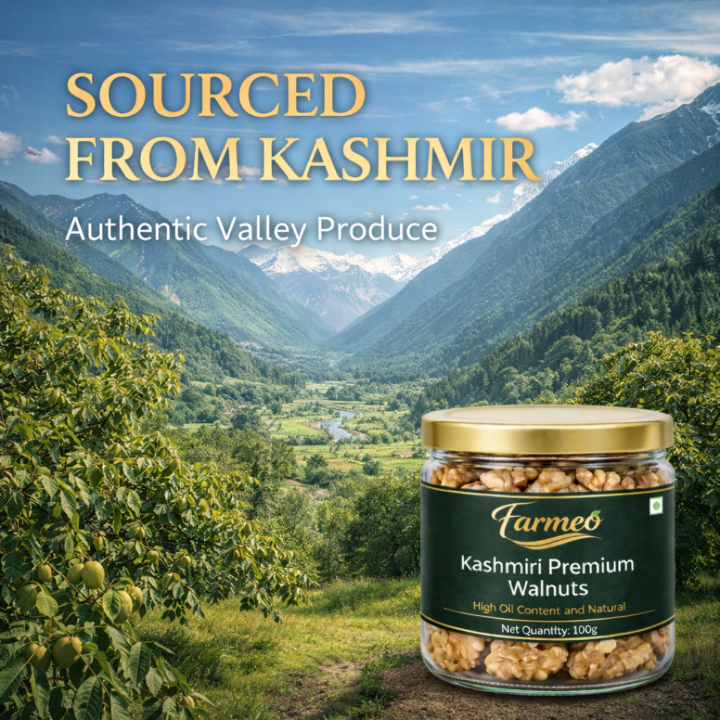 Farmeo Natural Kashmiri Premium Walnuts 200g
