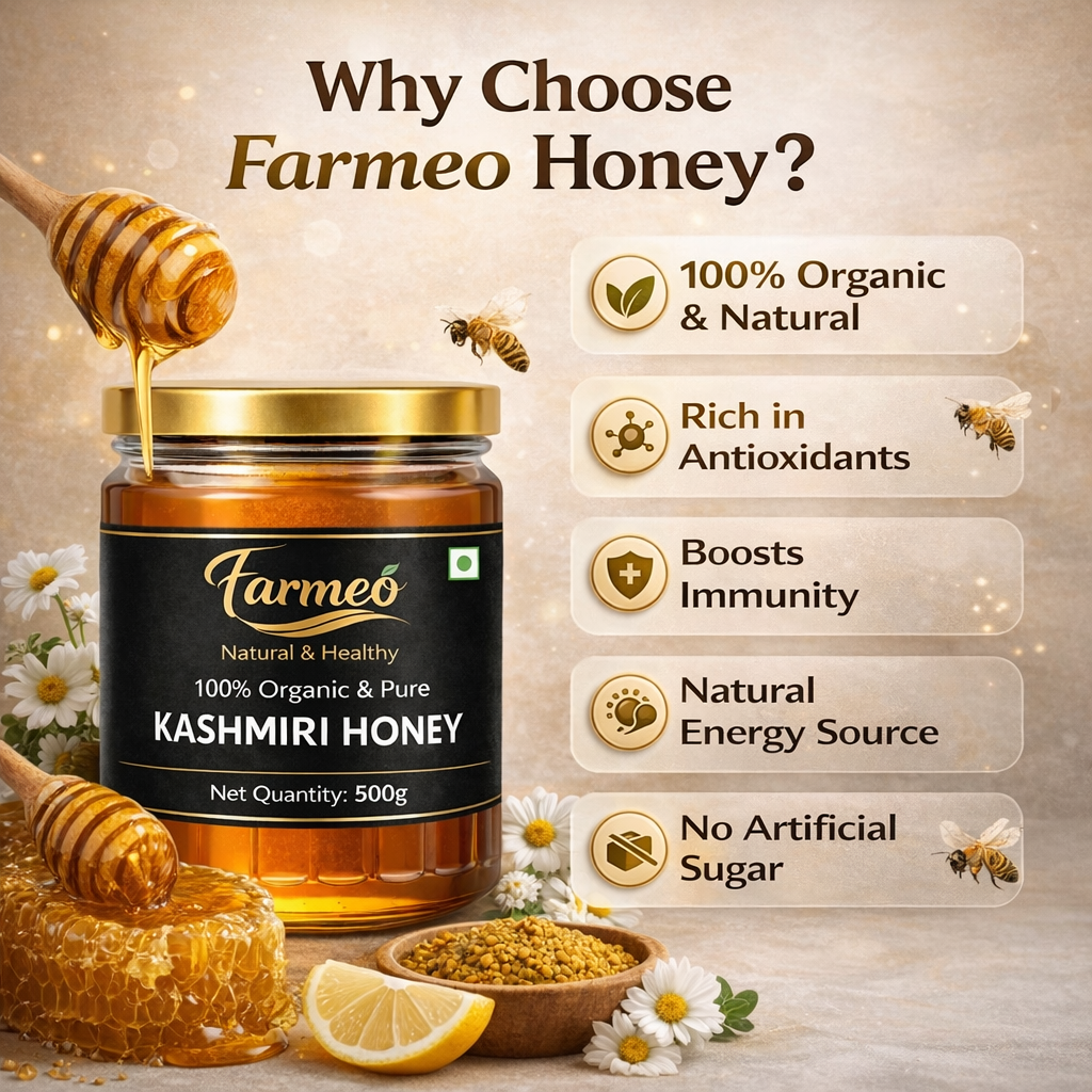 Farmeo Organic Kashmiri Raw Honey 200g from Organic Kashmiri farms