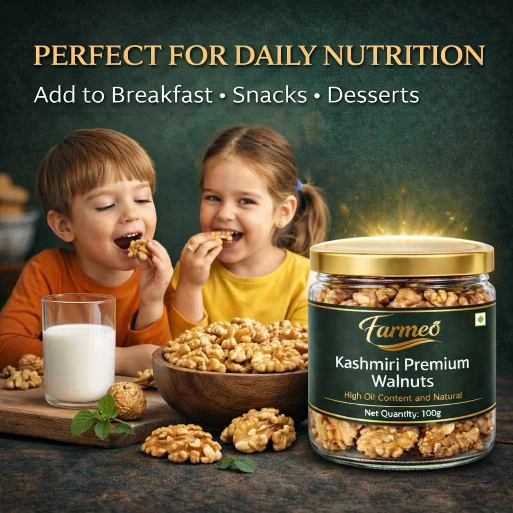 Farmeo Natural Kashmiri Premium Walnuts 200g
