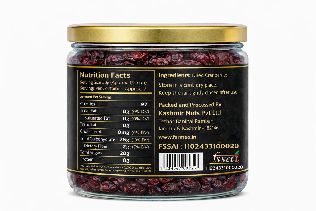 Farmeo Kashmiri Cranberry Natural and hand picked 200g