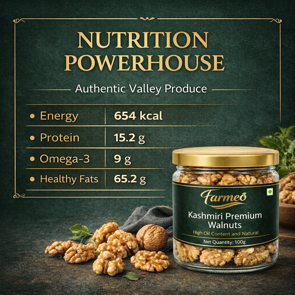 Farmeo Natural Kashmiri Premium Walnuts 200g