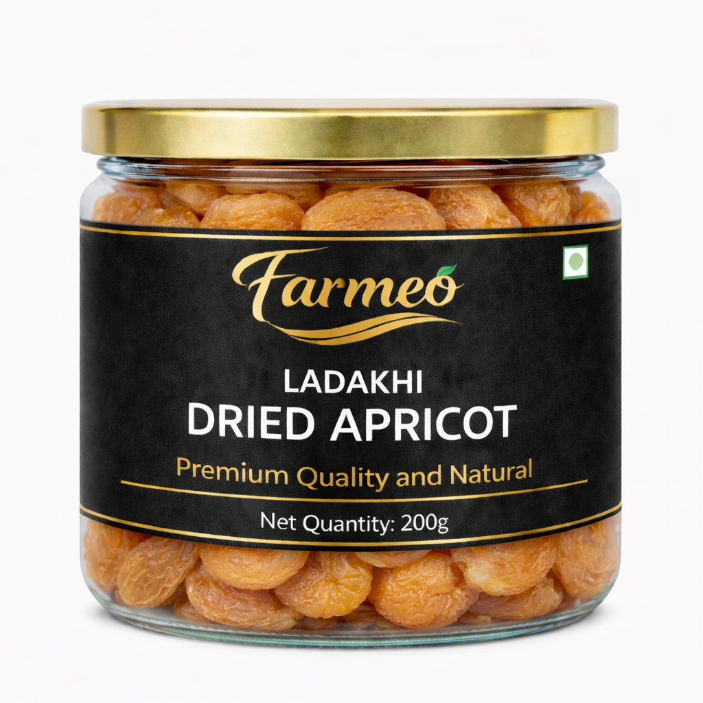 Farmeo Kashmiri Dried Ladakhi Apricot 200g Organic Natural and Hand picked