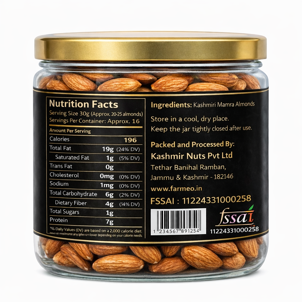 Farmeo Kashmiri Mamra Almonds 500g