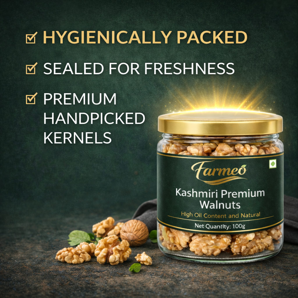 Farmeo Natural Kashmiri Premium Walnuts 200g