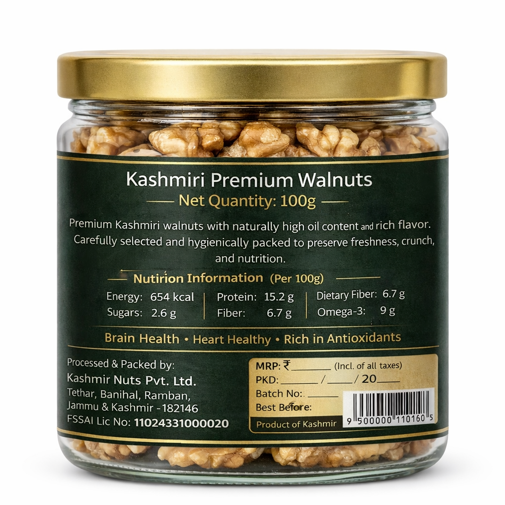 Farmeo Natural Kashmiri Premium Walnuts 200g