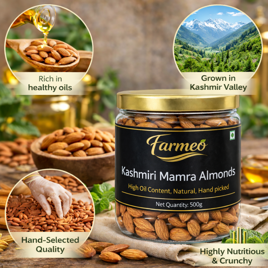 Farmeo Kashmiri Mamra Almonds 500g